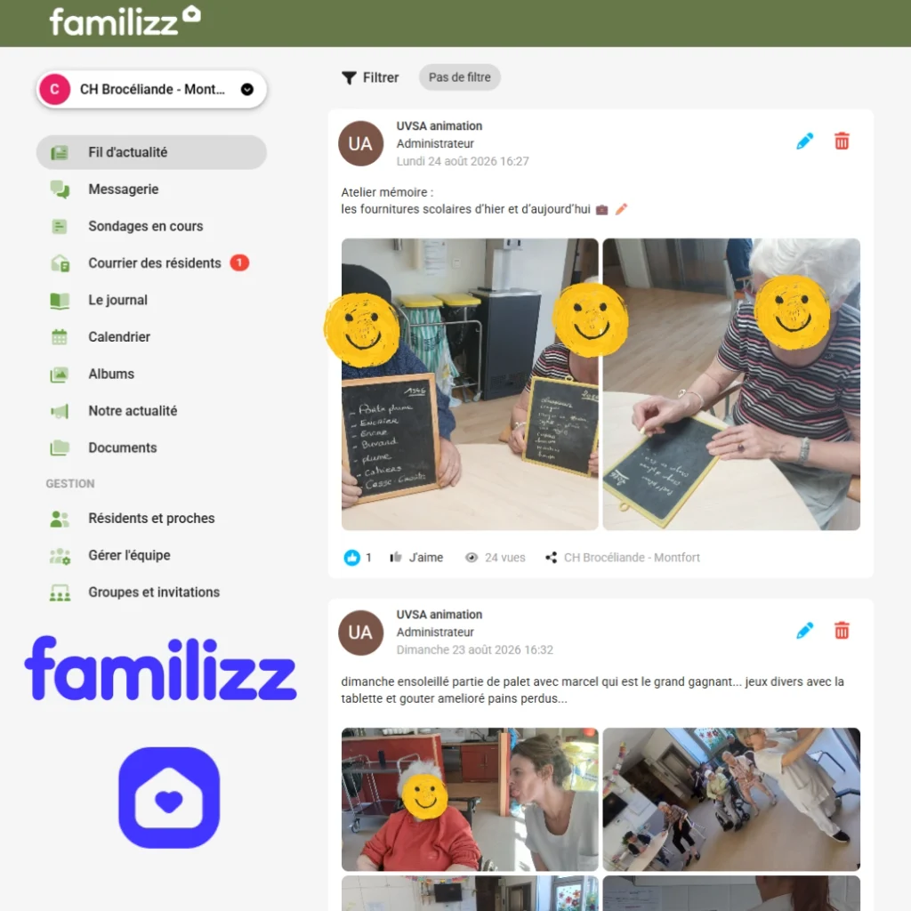 familizz : Capture écran de l'application 2